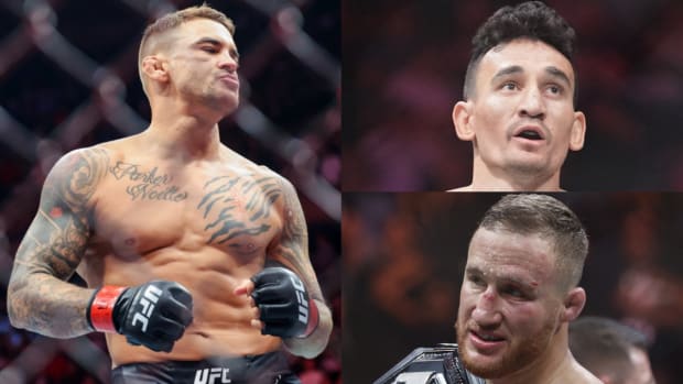Dustion Poirier Justin Gaethje Max Holloway UFC 300